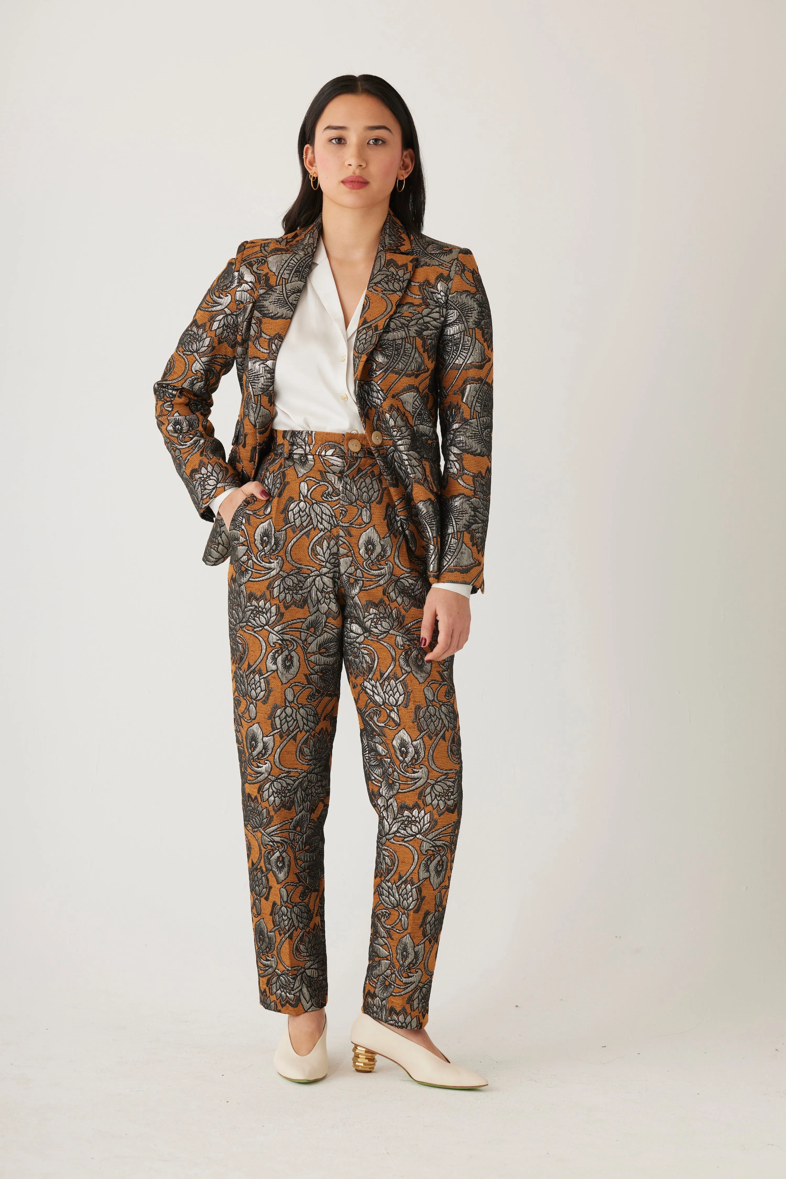 Tilda Brocade Jacket in Bronze