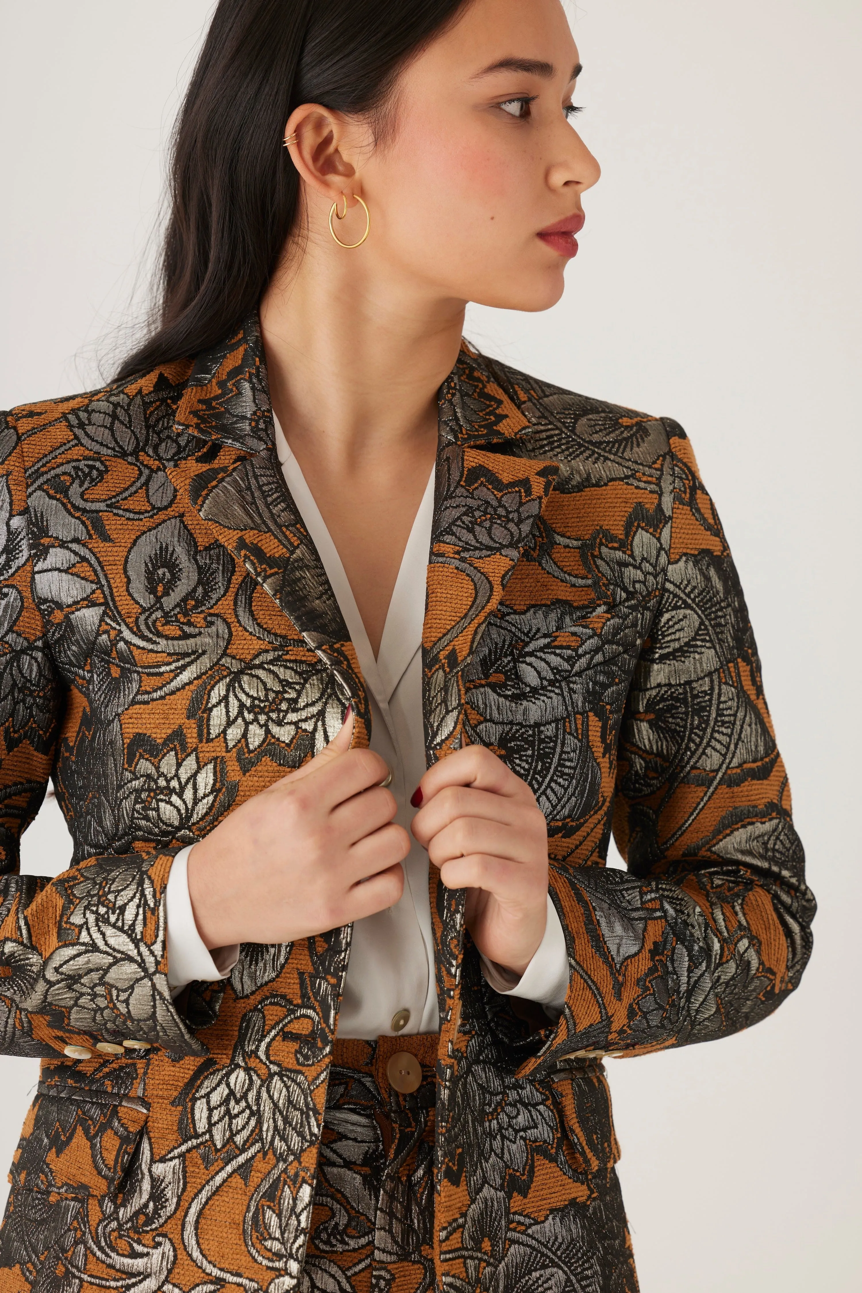 Tilda Brocade Jacket in Bronze