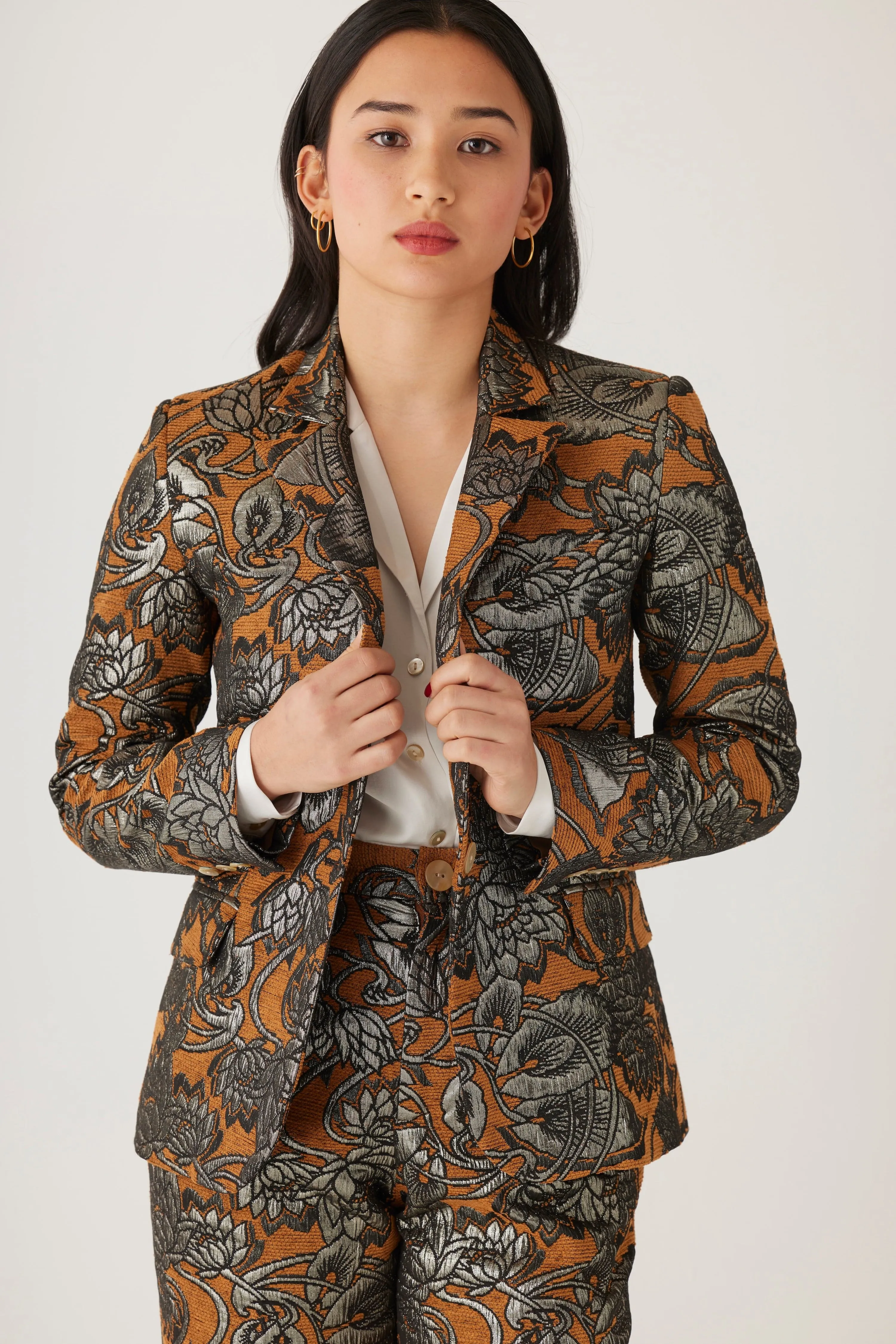 Tilda Brocade Jacket in Bronze