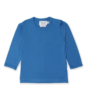 Toby Tiger Organic Long Sleeve Basic T-Shirt - Blue