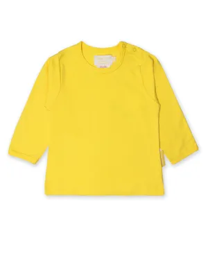 Toby Tiger Organic Long Sleeve Basic T-Shirt - Yellow