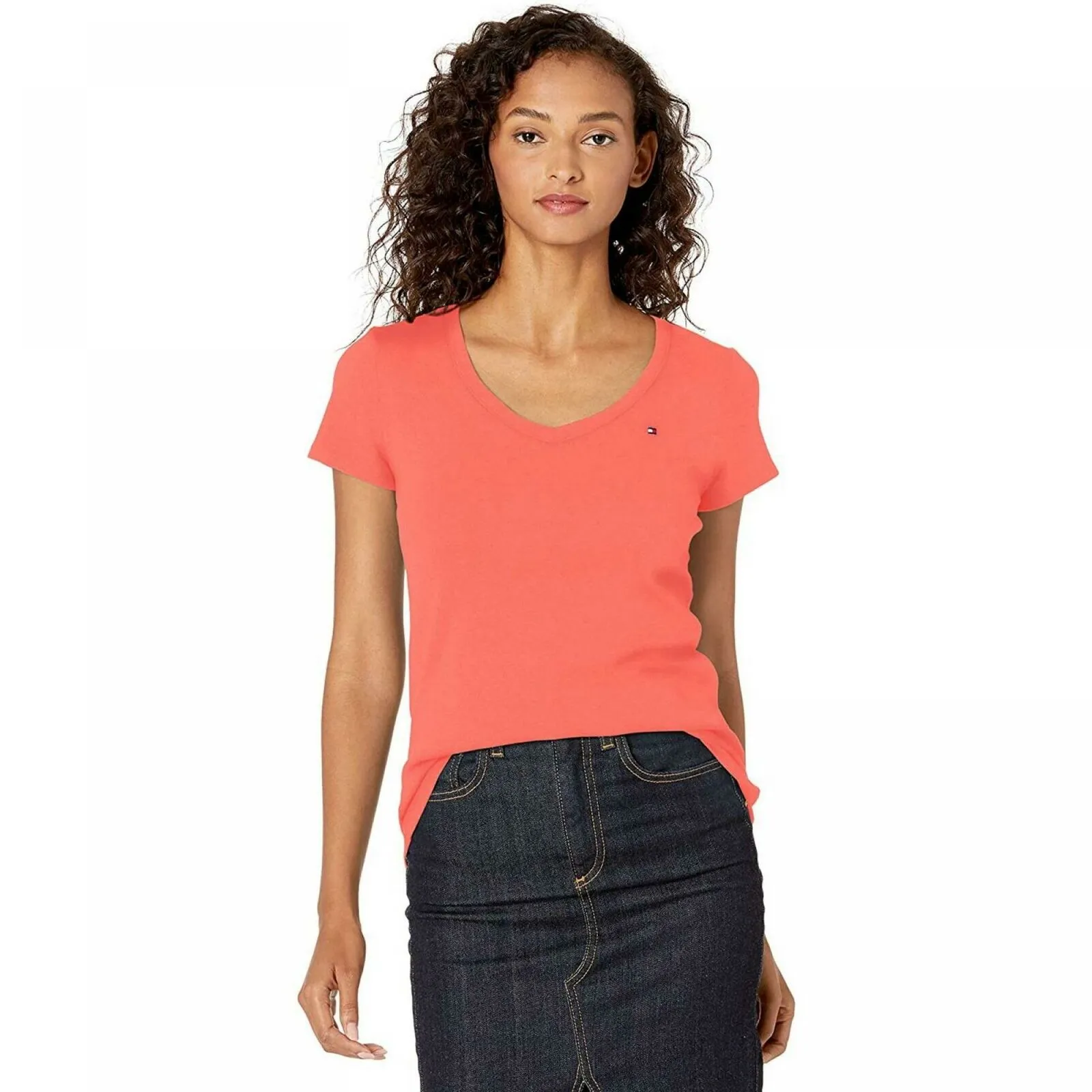 Tommy Hilfiger Women's Short Sleeve V-Neck T-Shirt