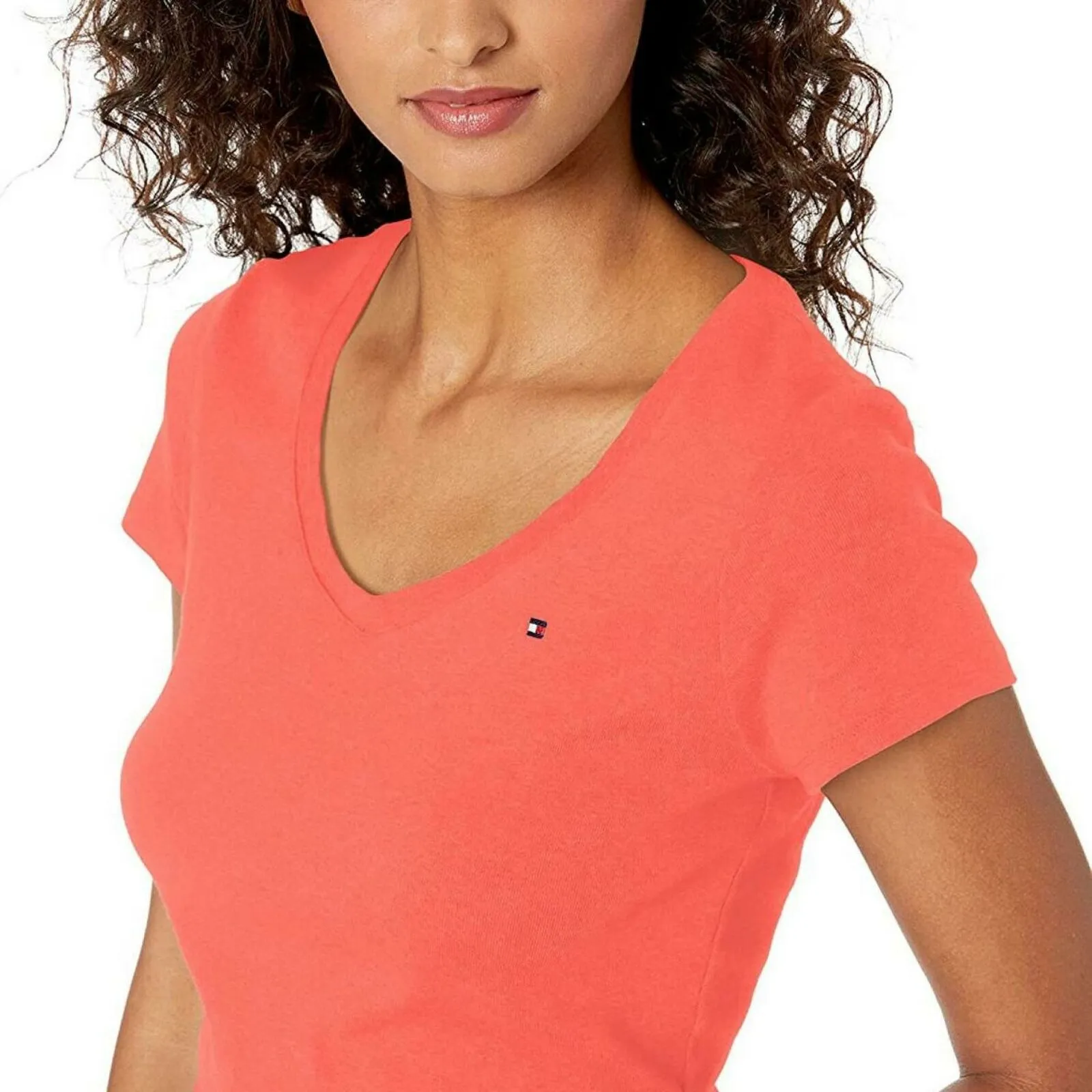 Tommy Hilfiger Women's Short Sleeve V-Neck T-Shirt