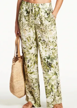 Tropica Palazzo Pant White