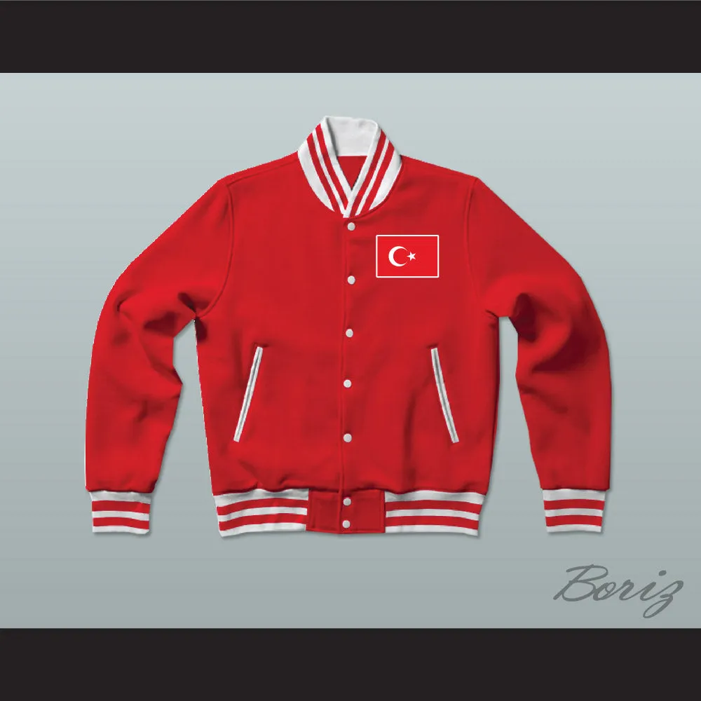 Turkey Varsity Letterman Jacket-Style Sweatshirt