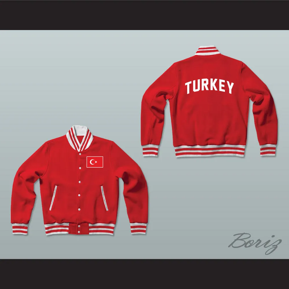 Turkey Varsity Letterman Jacket-Style Sweatshirt