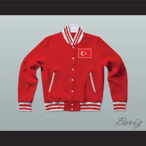 Turkey Varsity Letterman Jacket-Style Sweatshirt