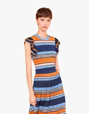 Ulla Johnson Cecile Top in Adriatic