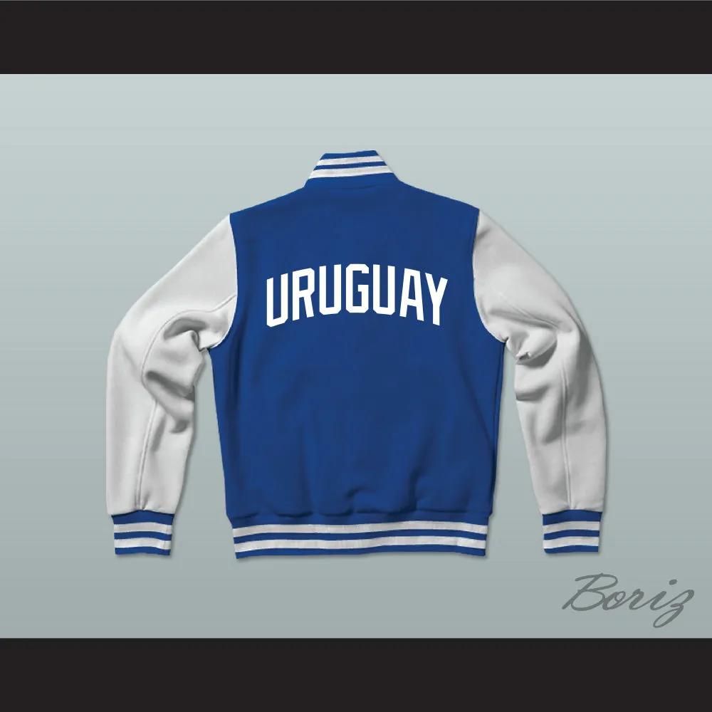 Uruguay Varsity Letterman Jacket-Style Sweatshirt