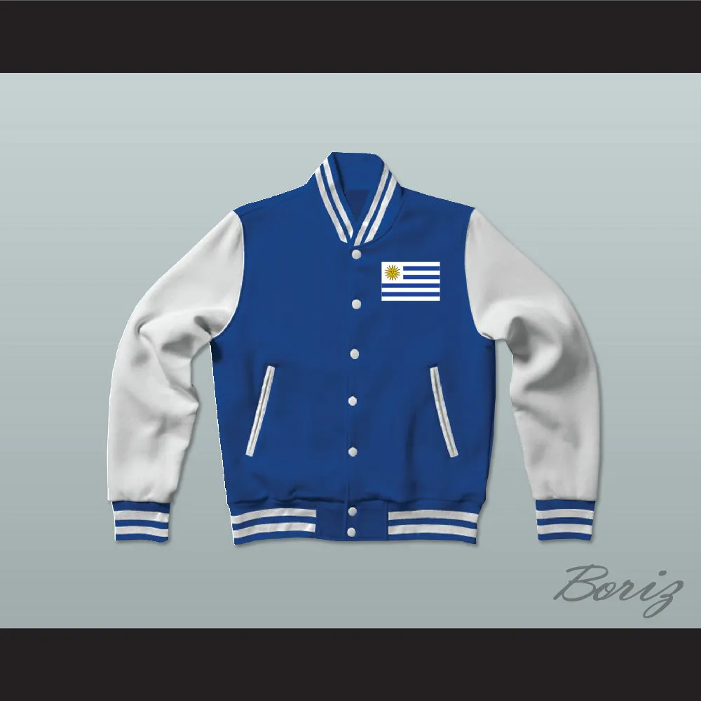 Uruguay Varsity Letterman Jacket-Style Sweatshirt