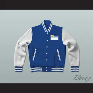 Uruguay Varsity Letterman Jacket-Style Sweatshirt