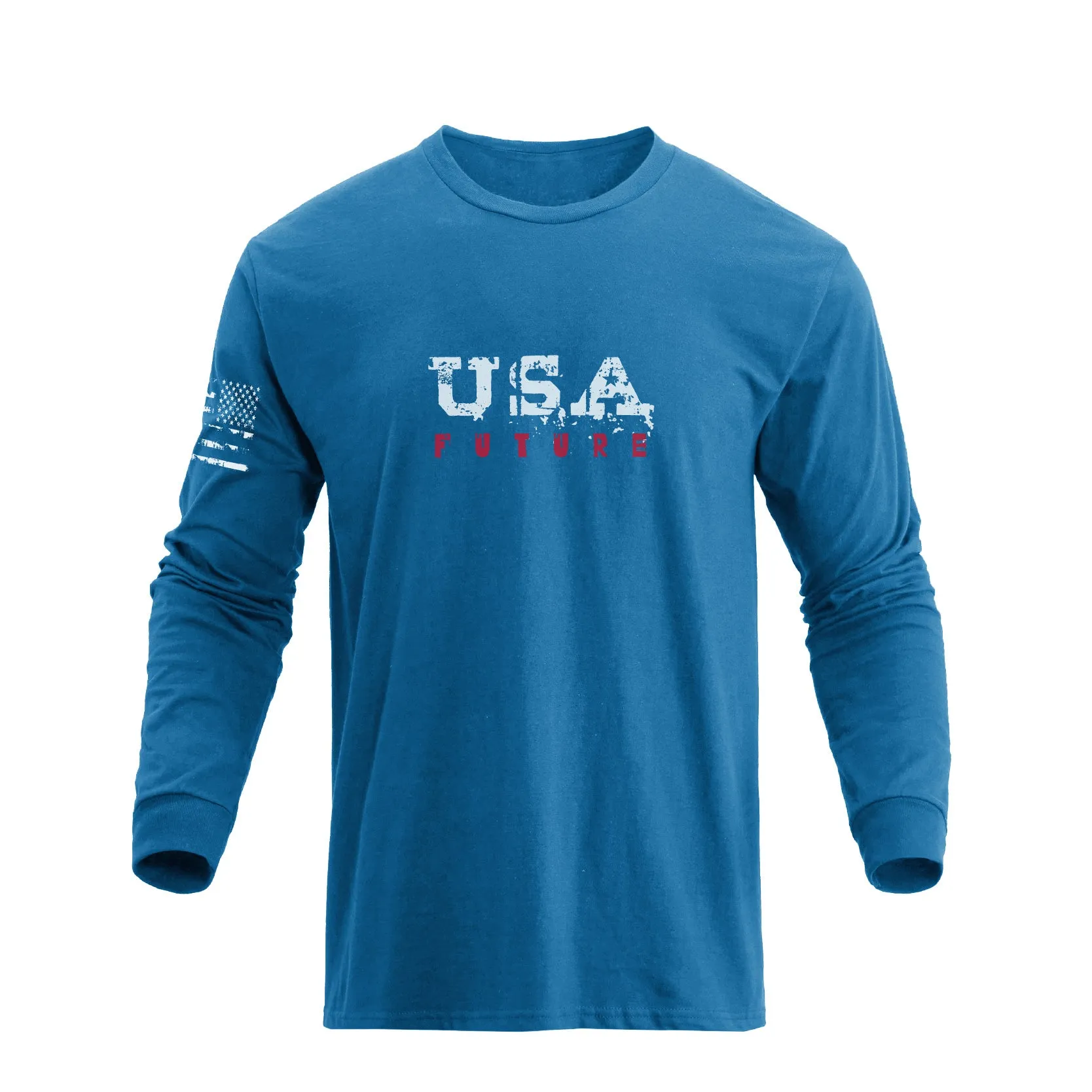 USA FLAG GRAPHIC LONG SLEEVE T-SHIRT