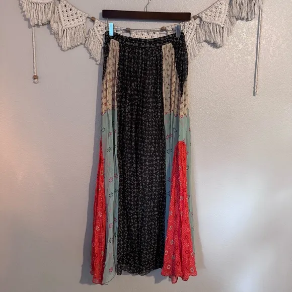 Verb Anthropologie Margot Pleated Maxi Skirt Skirt