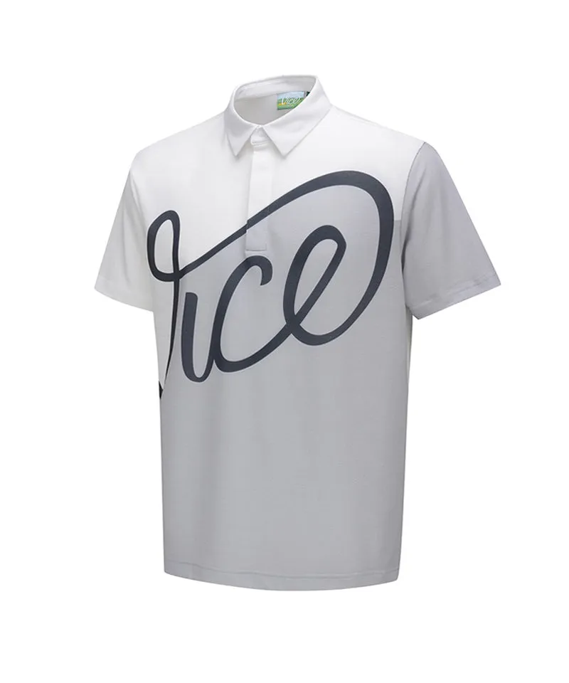 Vice Golf Atelier Men Big  Logo Point  Short T-Shirt - White
