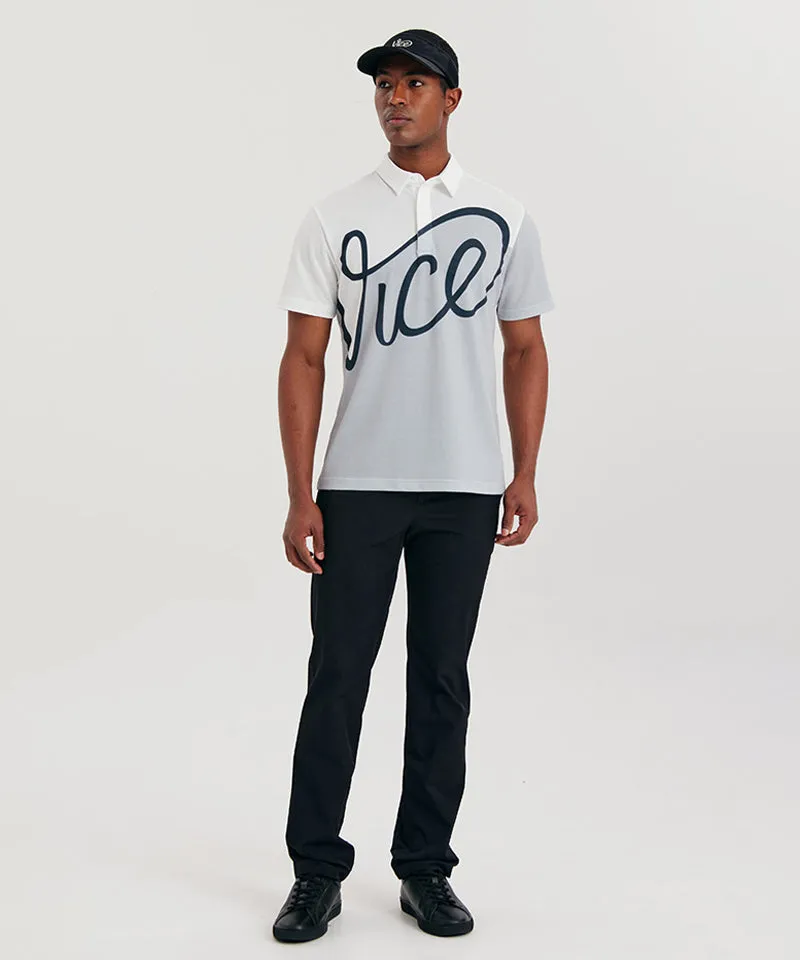 Vice Golf Atelier Men Big  Logo Point  Short T-Shirt - White