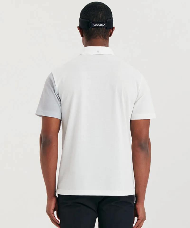 Vice Golf Atelier Men Big  Logo Point  Short T-Shirt - White