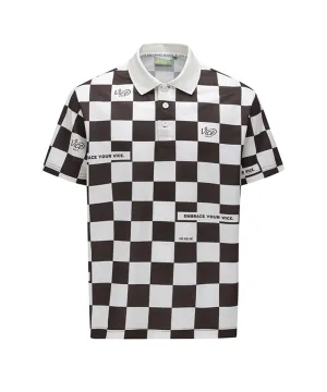 Vice Golf Atelier Men  Checkboard  Short T-Shirt - Brown