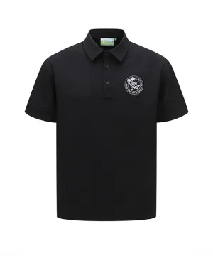 Vice Golf Atelier Men Seersucker Collar T-Shirt - Black