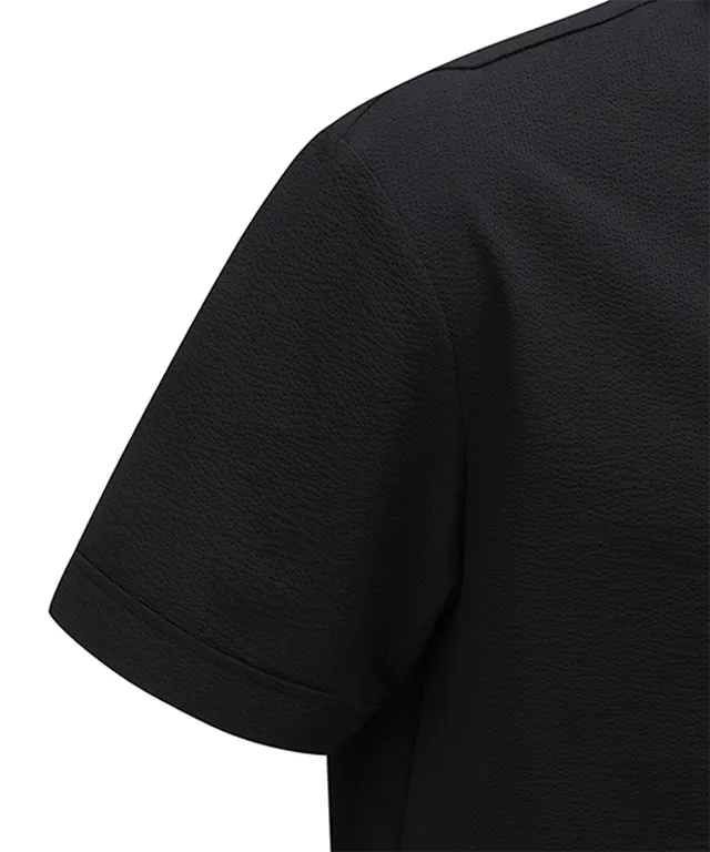 Vice Golf Atelier Men Seersucker Collar T-Shirt - Black