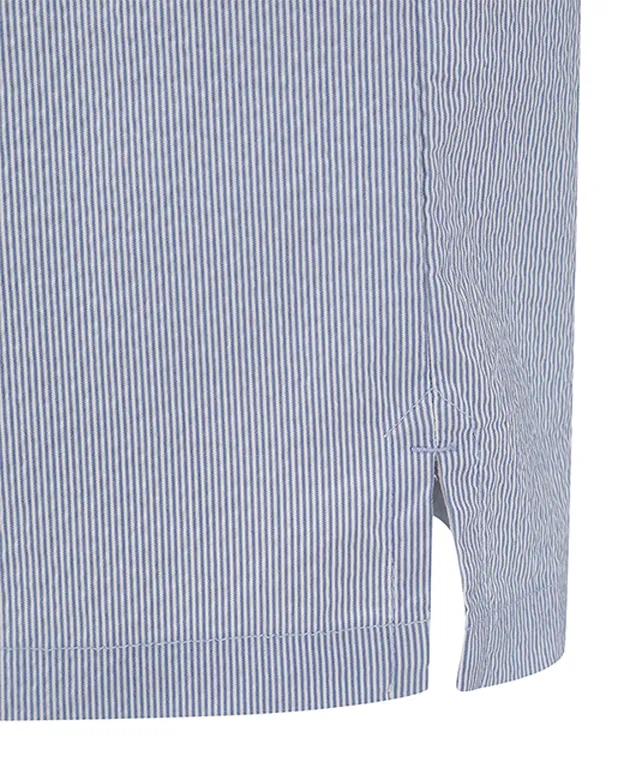 Vice Golf Atelier Men Seersucker Collar T-Shirt - Blue