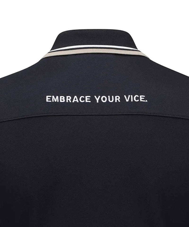 Vice Golf Atelier Women's Tipping Point Collared Long Sleeve T-Shirt - Black