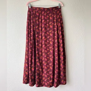 Vintage Christian Dior Separates Floral Pleated Skirt