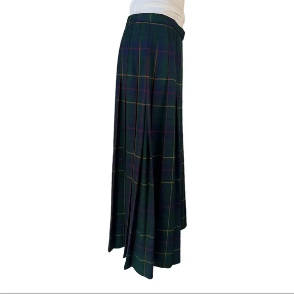 Vintage Pendleton, Maxi Skirt, Pendleton Celebration Plaid, Tartan Wool Skirt