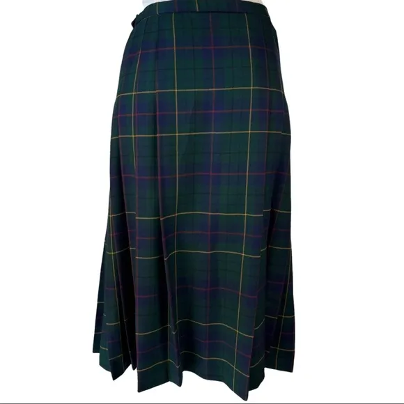Vintage Pendleton, Maxi Skirt, Pendleton Celebration Plaid, Tartan Wool Skirt
