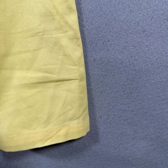 Vintage Yellow Midi Skirt Pleated Button Front Peddlersport Adjustable Sz Small