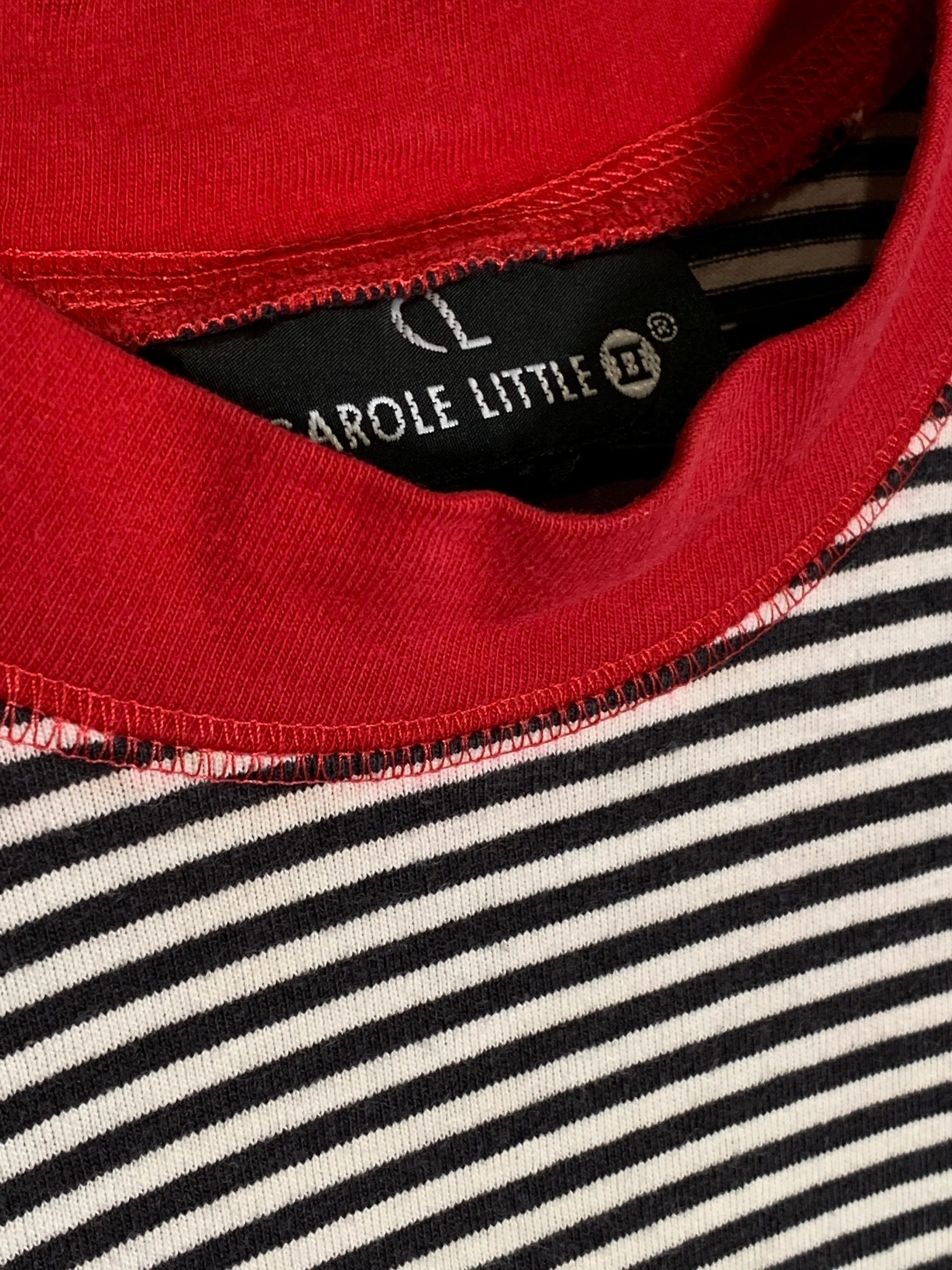 VTG Striped w/ Red Collar Shirt (2XL)