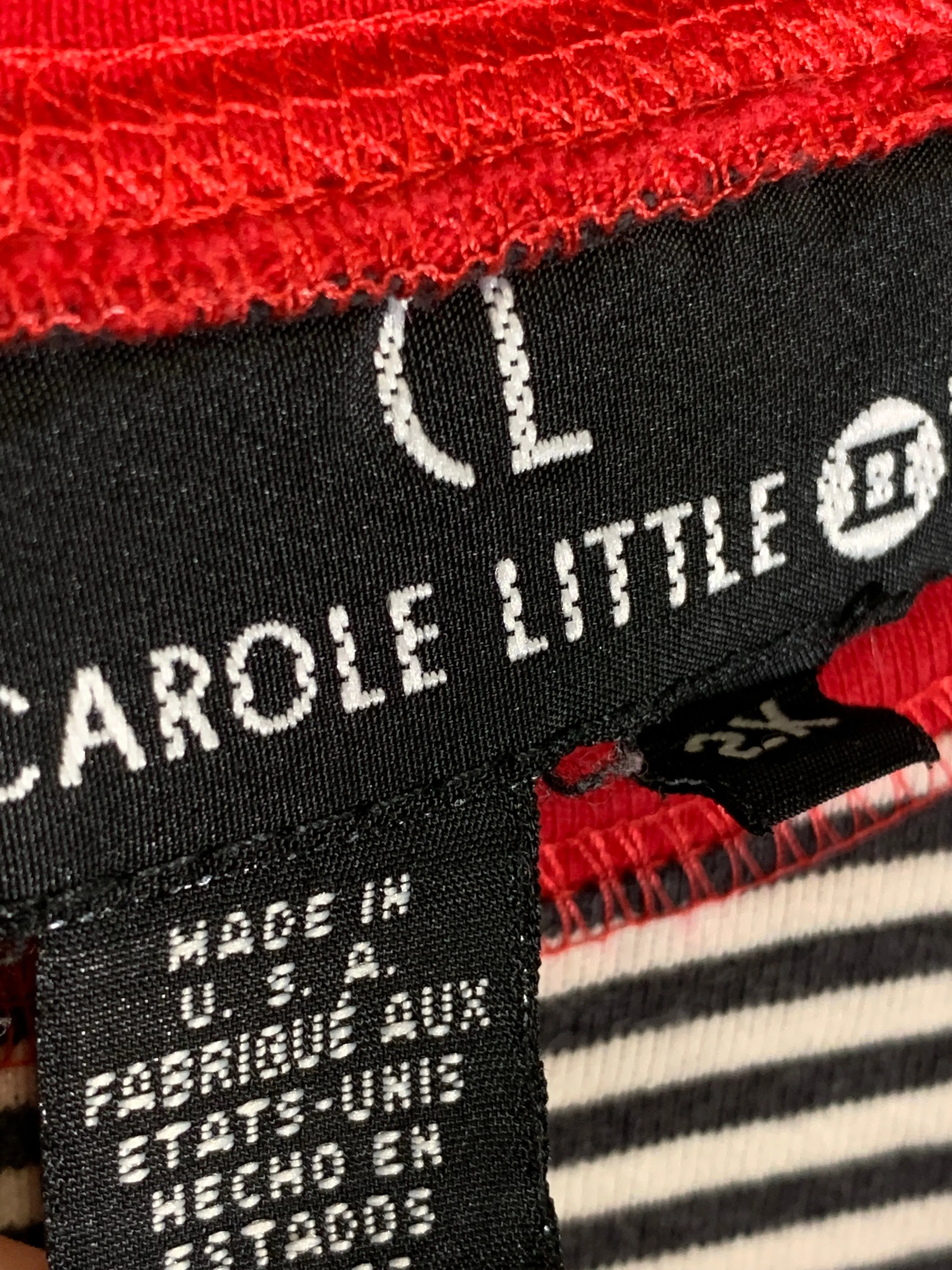 VTG Striped w/ Red Collar Shirt (2XL)