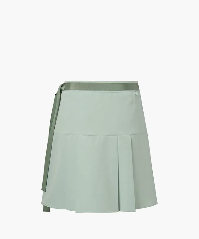 [Warehouse Sale] KUME STUDIO  Ribbon Pleated Skirt - Mint
