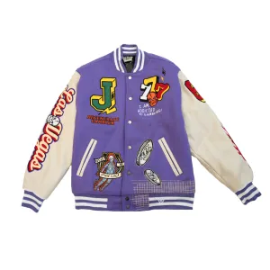 WATSON DEGENERATE GAMBLER VARSITY JACKET (PURPLE)