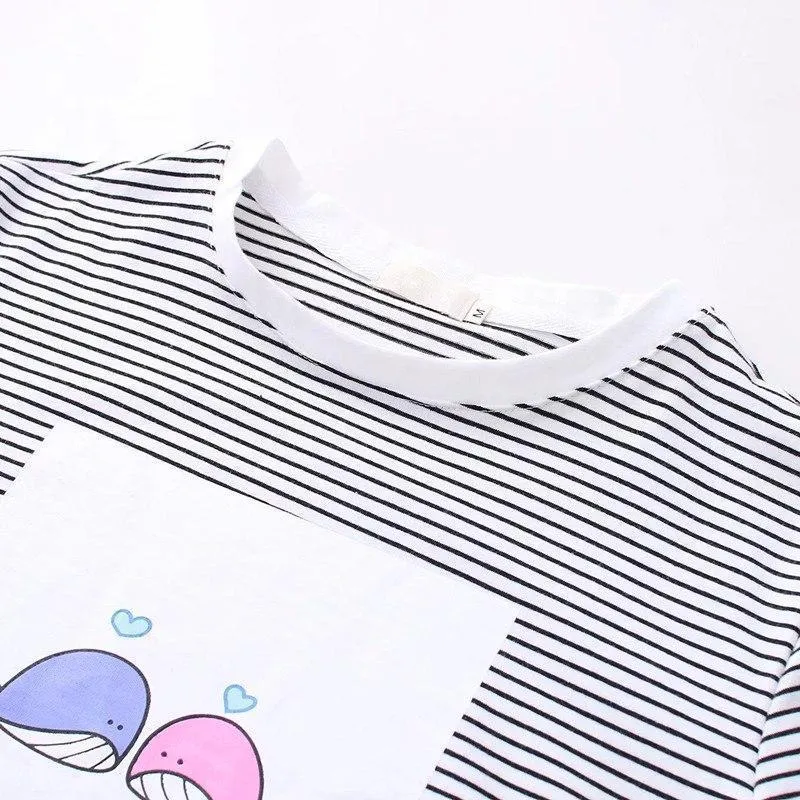 Whale Striped T-Shirt