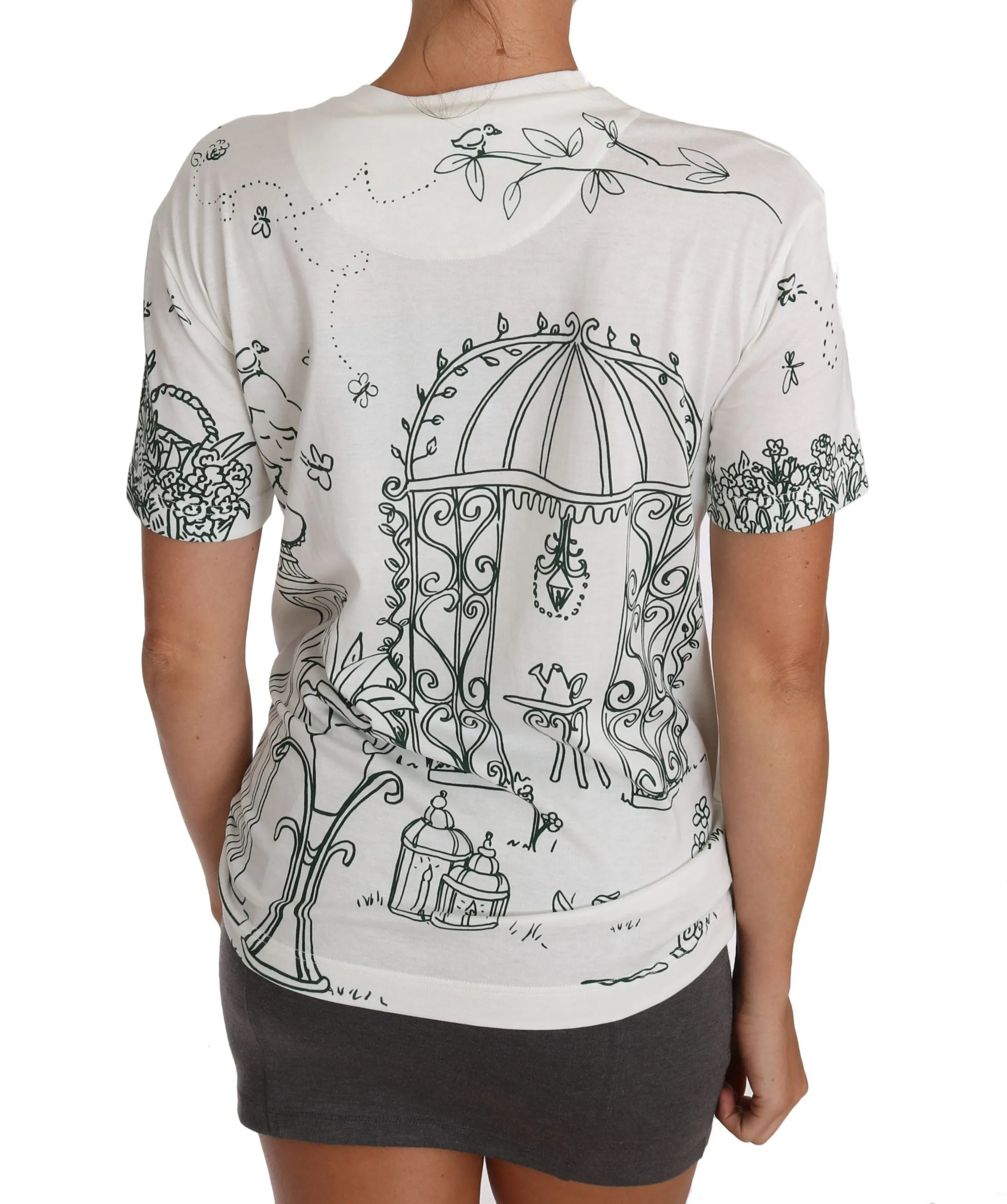 White Green dgfamily Fairy Tale Blouse Top T-shirt