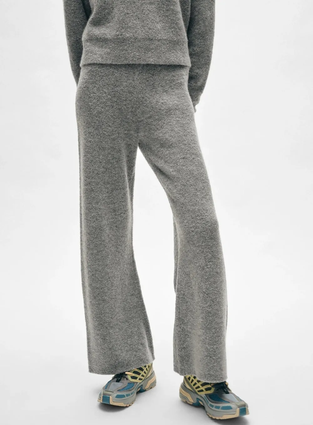 WHITE   WARREN | Boucle Cashmere Blend Wide Leg Pant