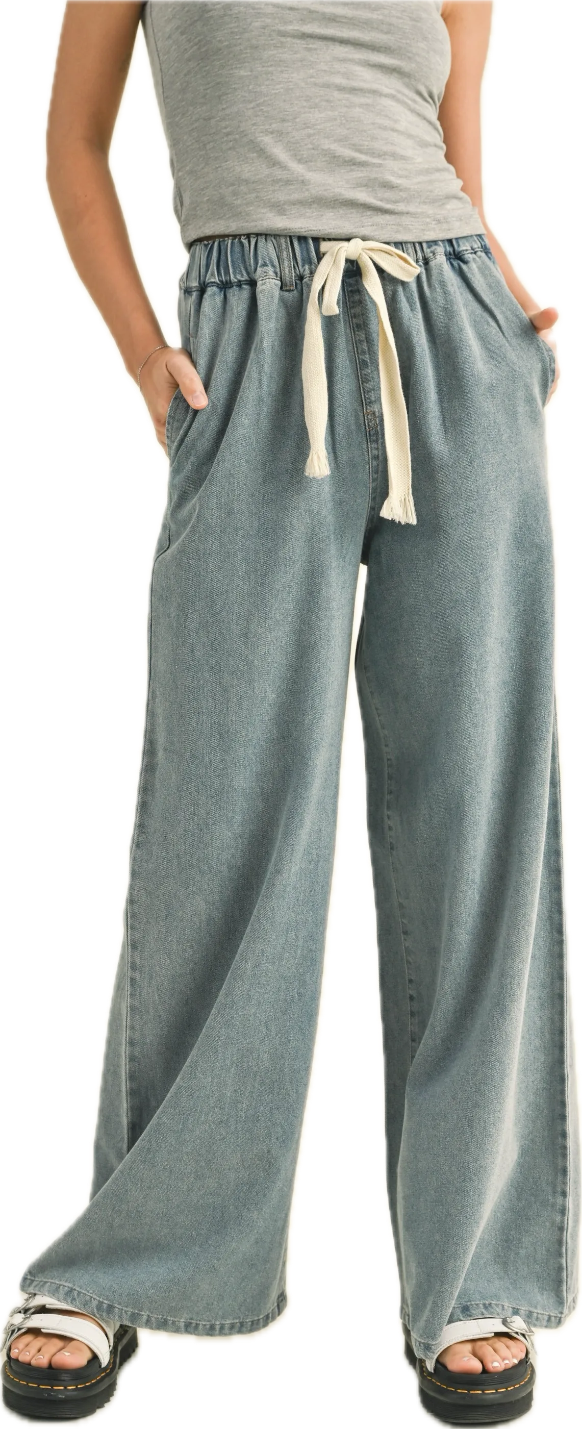 Wide Leg Denim Pant