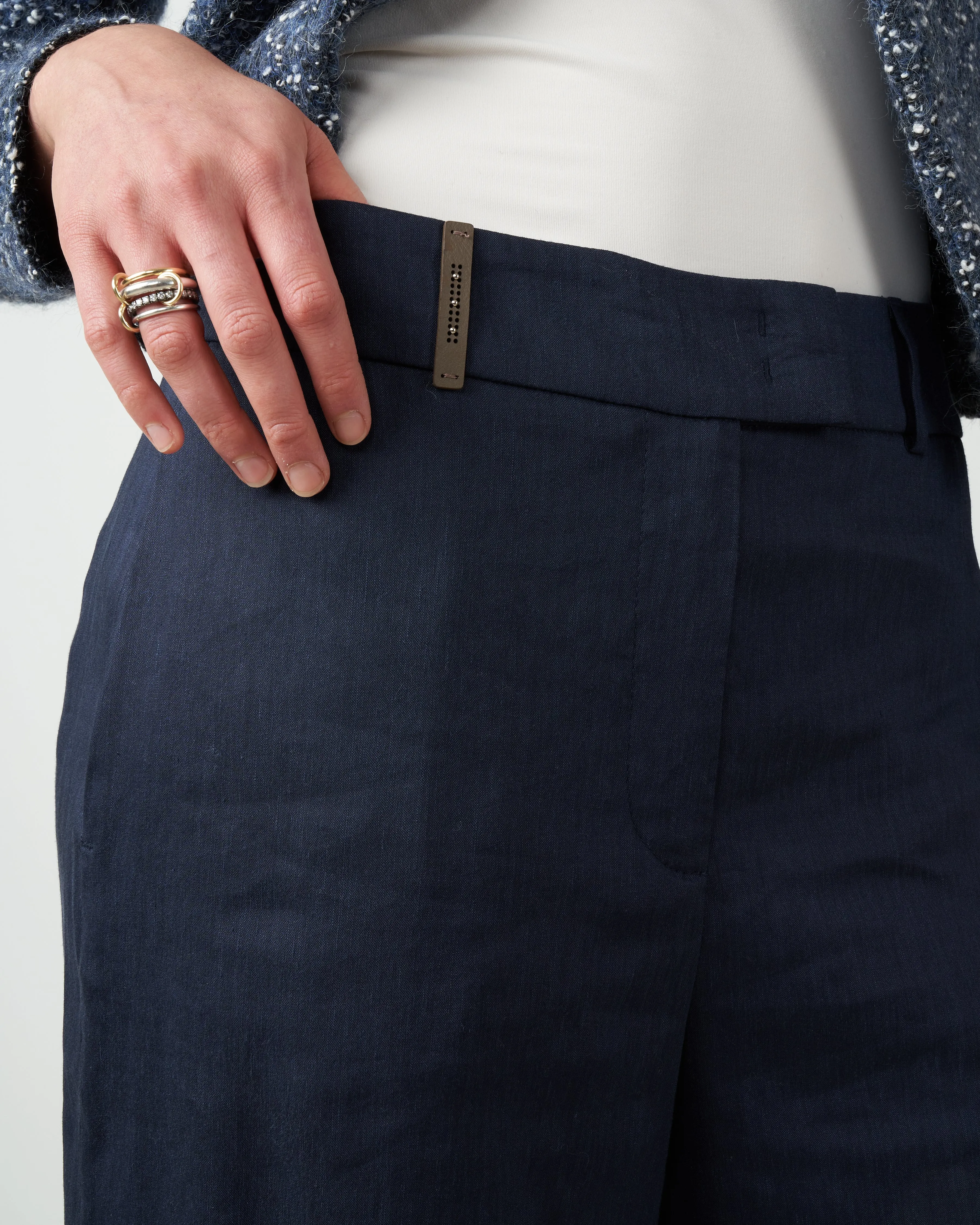 wide-leg pant - navy