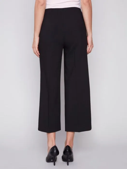 Wide Leg Pants with Side Zip