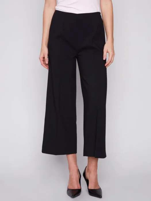 Wide Leg Pants with Side Zip