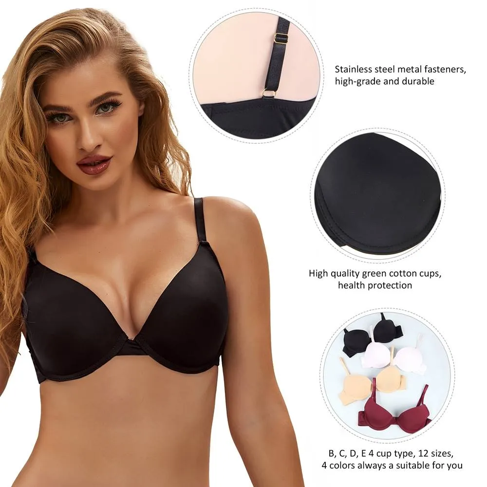 Wine Red High quality smooth basic comfort T-shirt bra