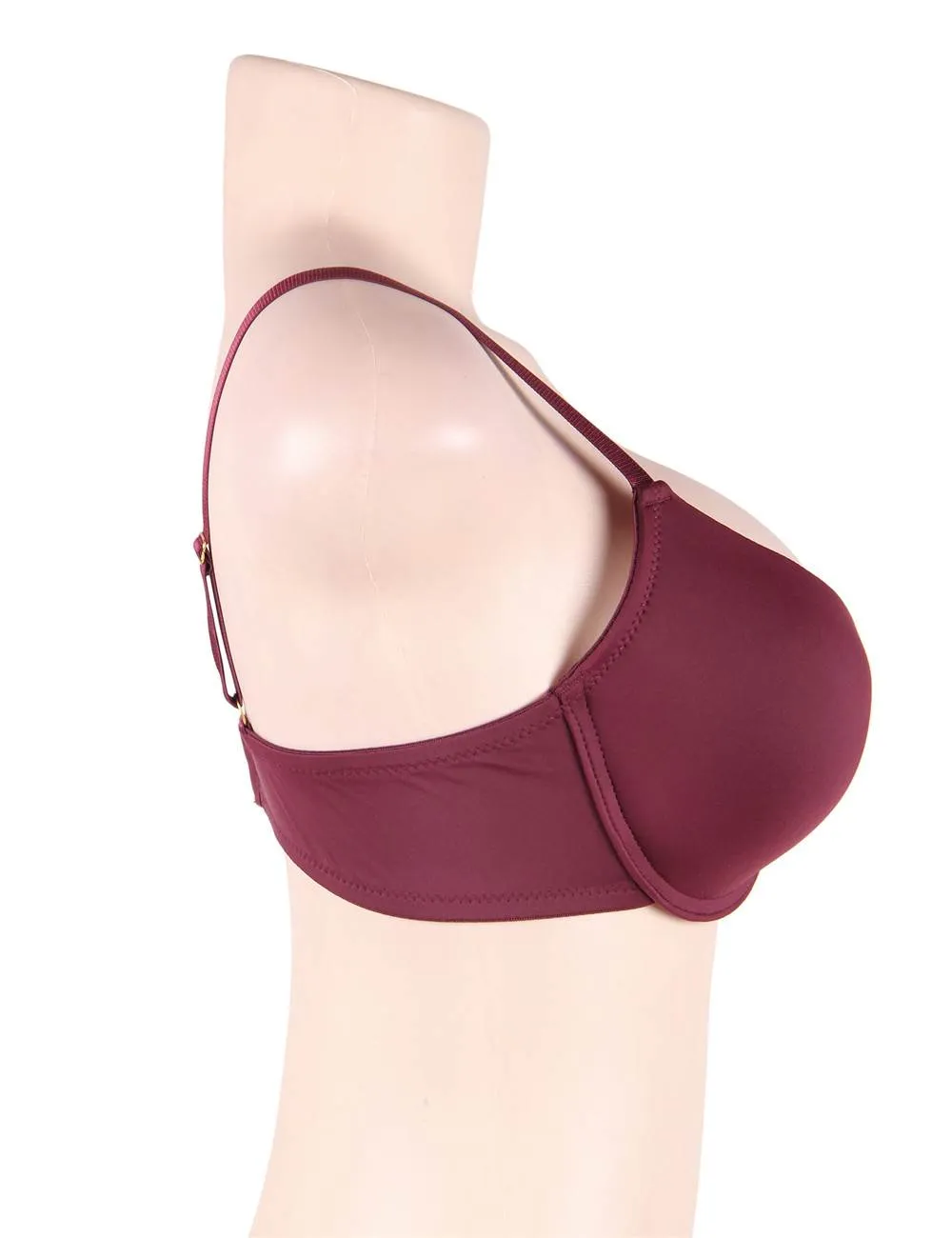 Wine Red High quality smooth basic comfort T-shirt bra