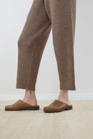 Wol Hide Rib Wide Leg Pant in Caribou