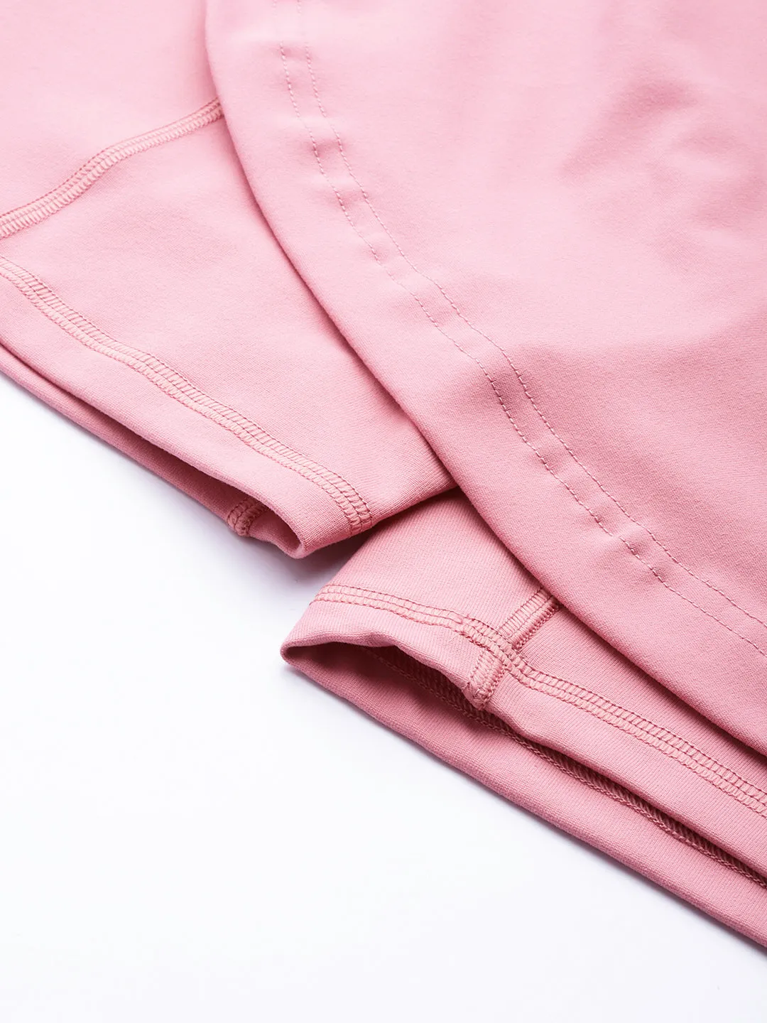 Women's Dusty Pink Solid Flared Fit Skirt