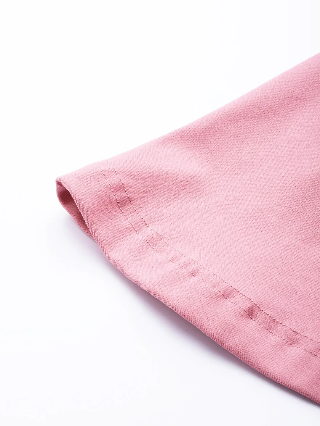 Women's Dusty Pink Solid Flared Fit Skirt