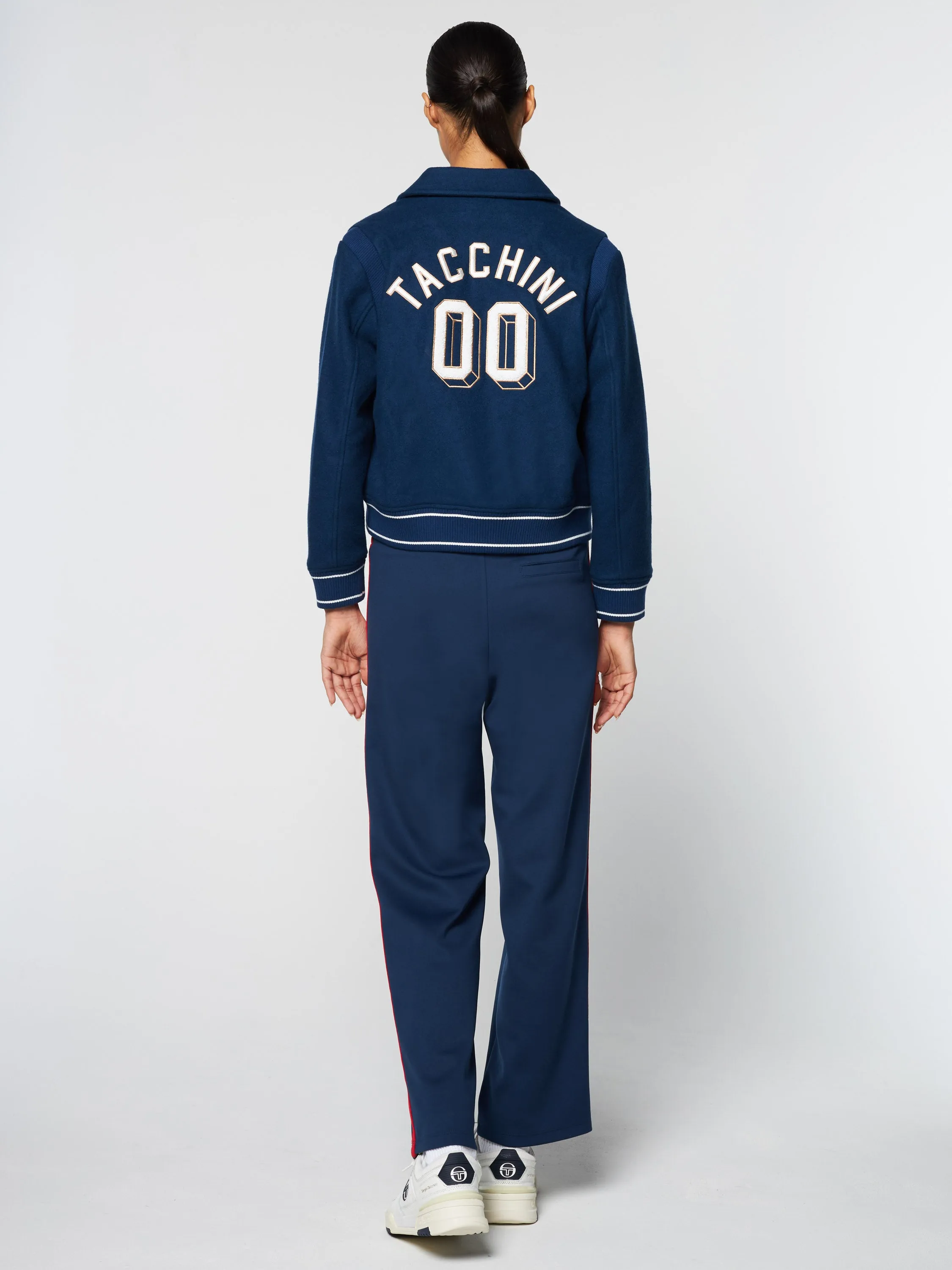 Women's Prep Wool Varsity Jacket- Maritime Blue
