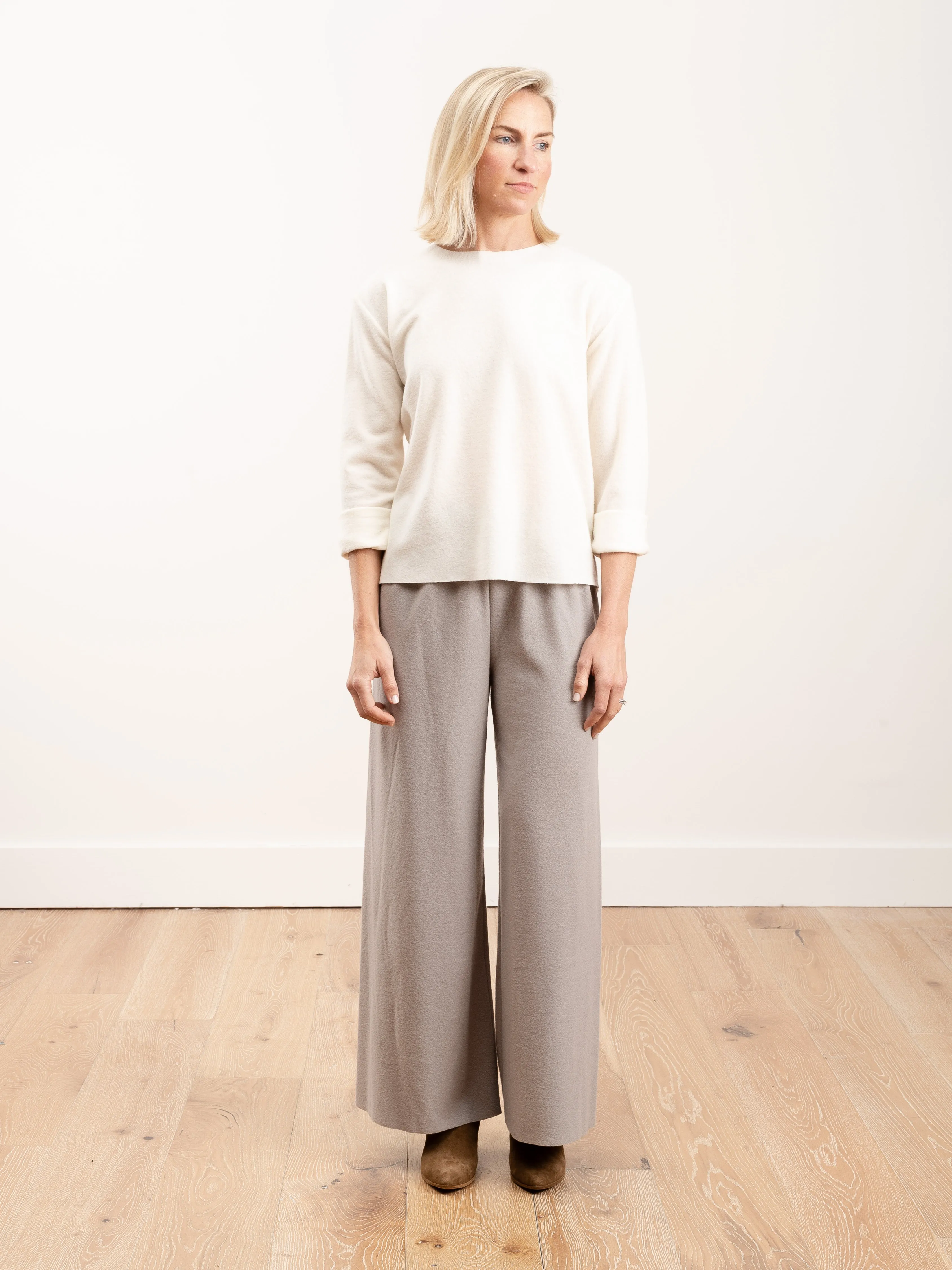wool crewneck - cream