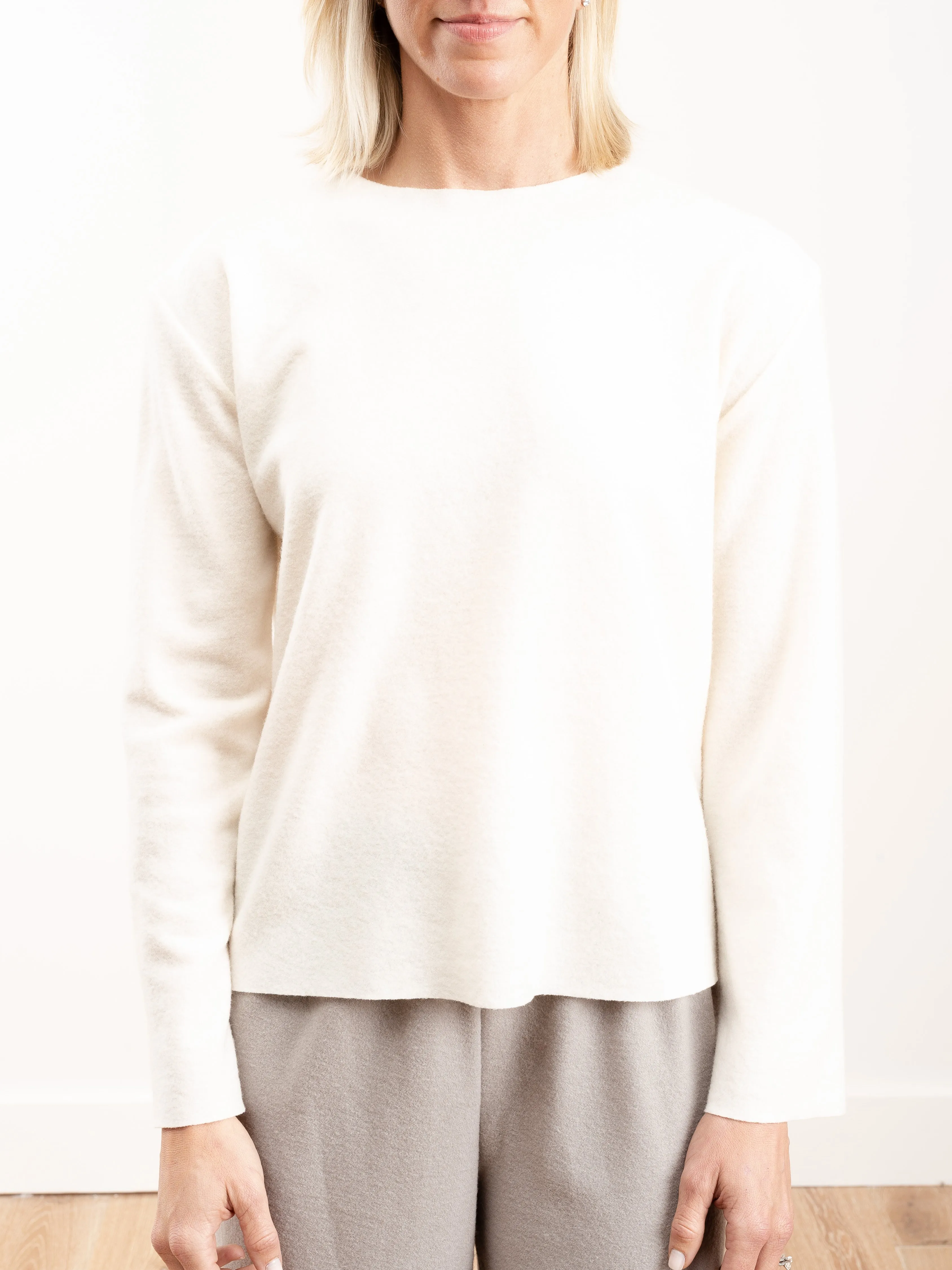 wool crewneck - cream