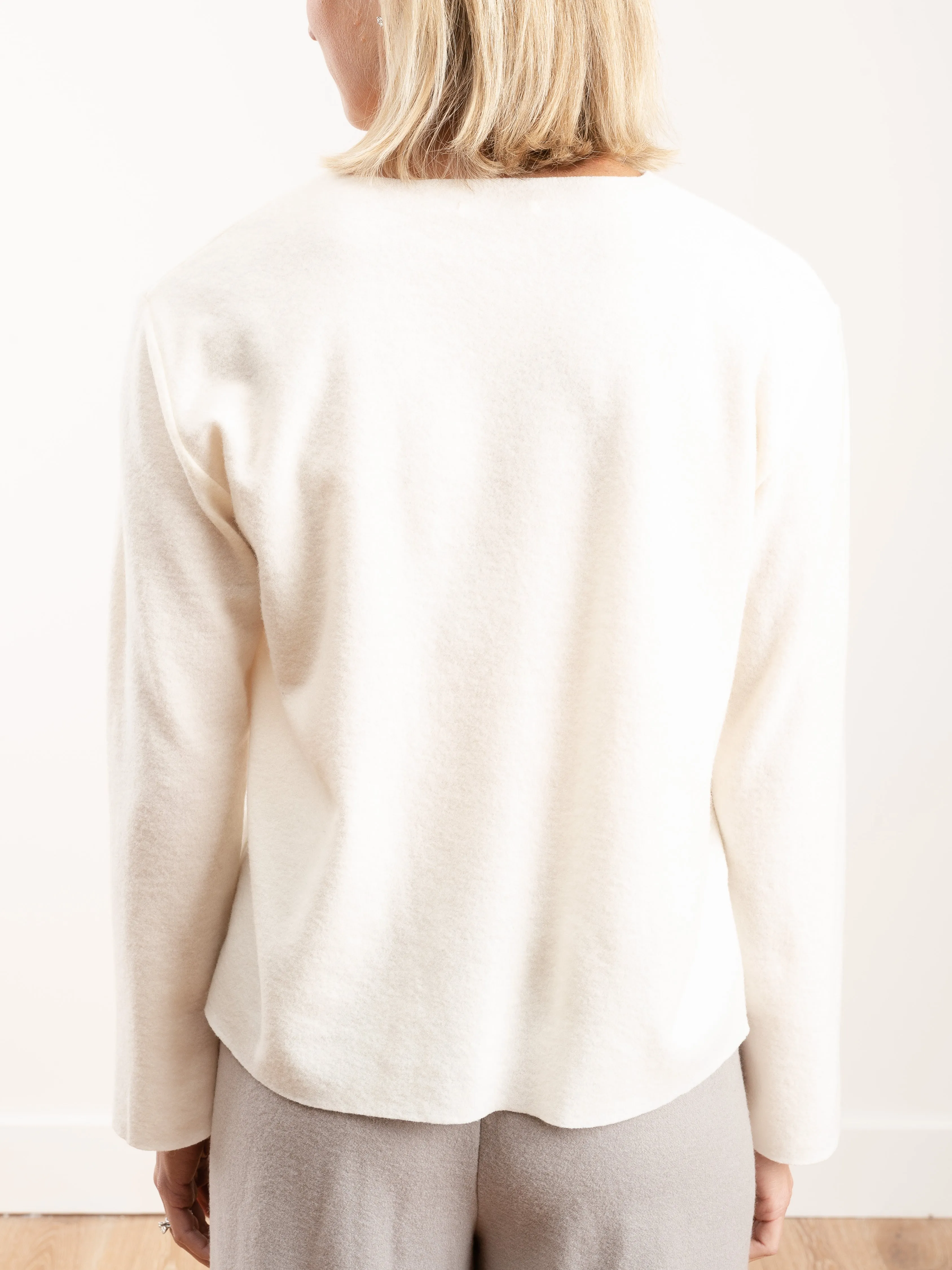 wool crewneck - cream