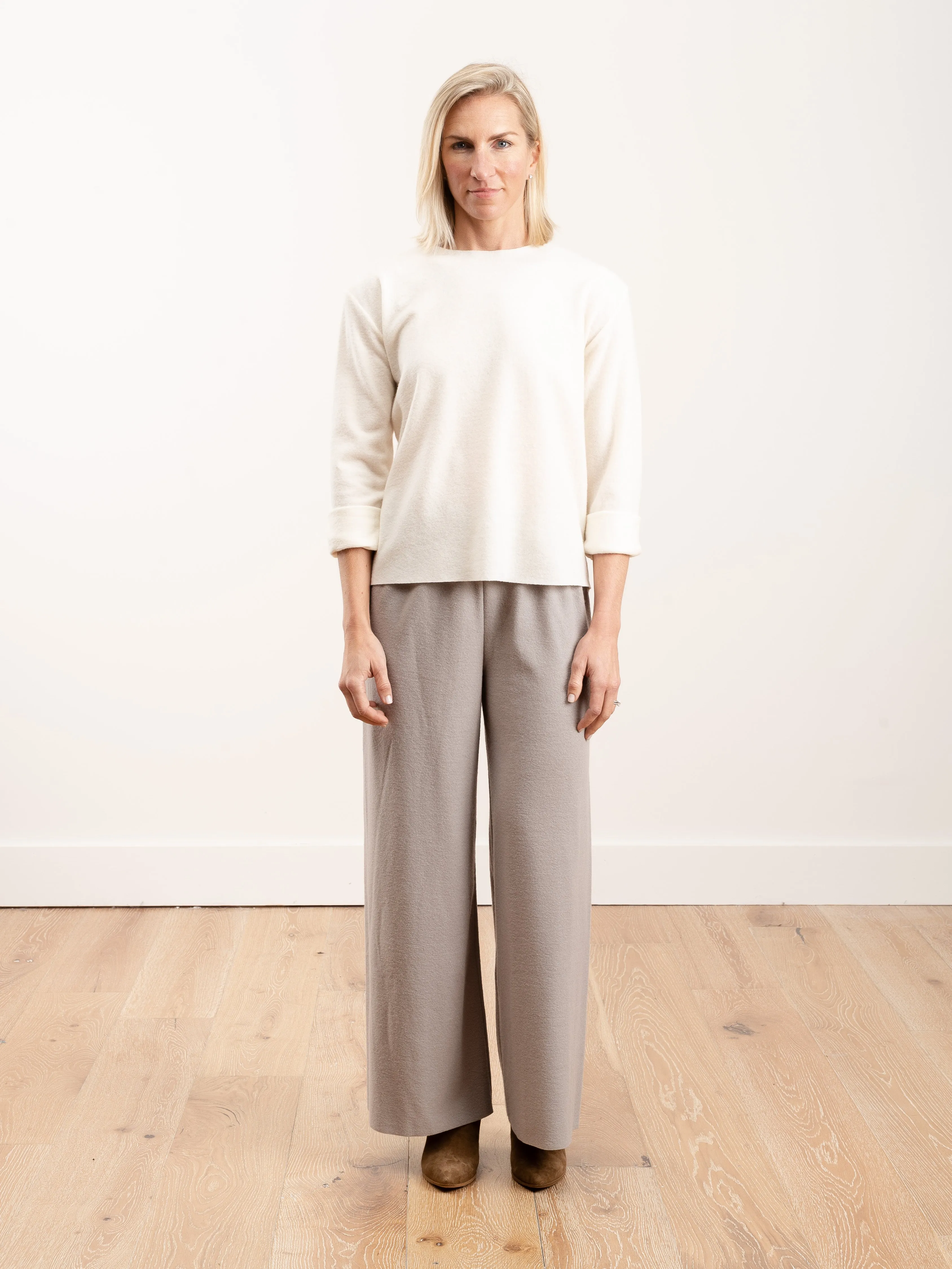 wool crewneck - cream